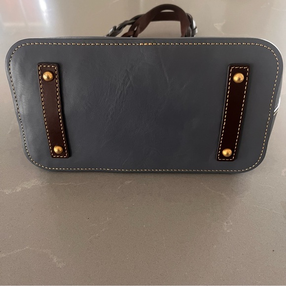 [NEW] DOONEY AND BOURKE Small Leather “Heidi” Satchel Top Handle Bag in Blue - Picture 2 of 11